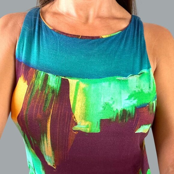 LENNY NIEMEYER ABSTRACT PRINT MULTI-COLOR MAXI DRESS - Picture 2 of 10